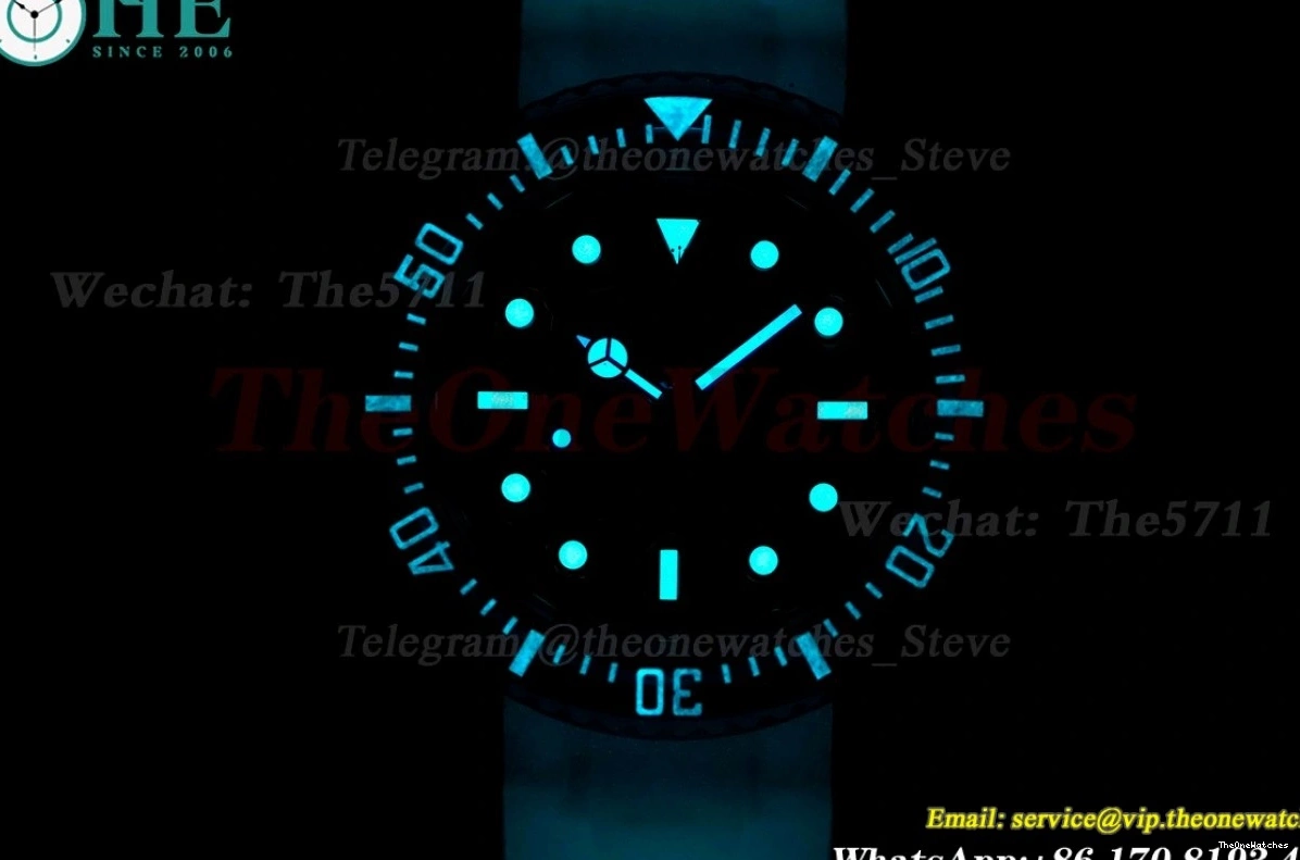 A2824 Acrylic F8F Skeleton Date No Submariner RU Dial 40MM 1210